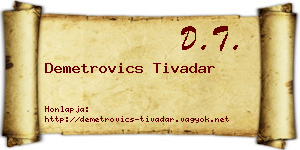 Demetrovics Tivadar névjegykártya